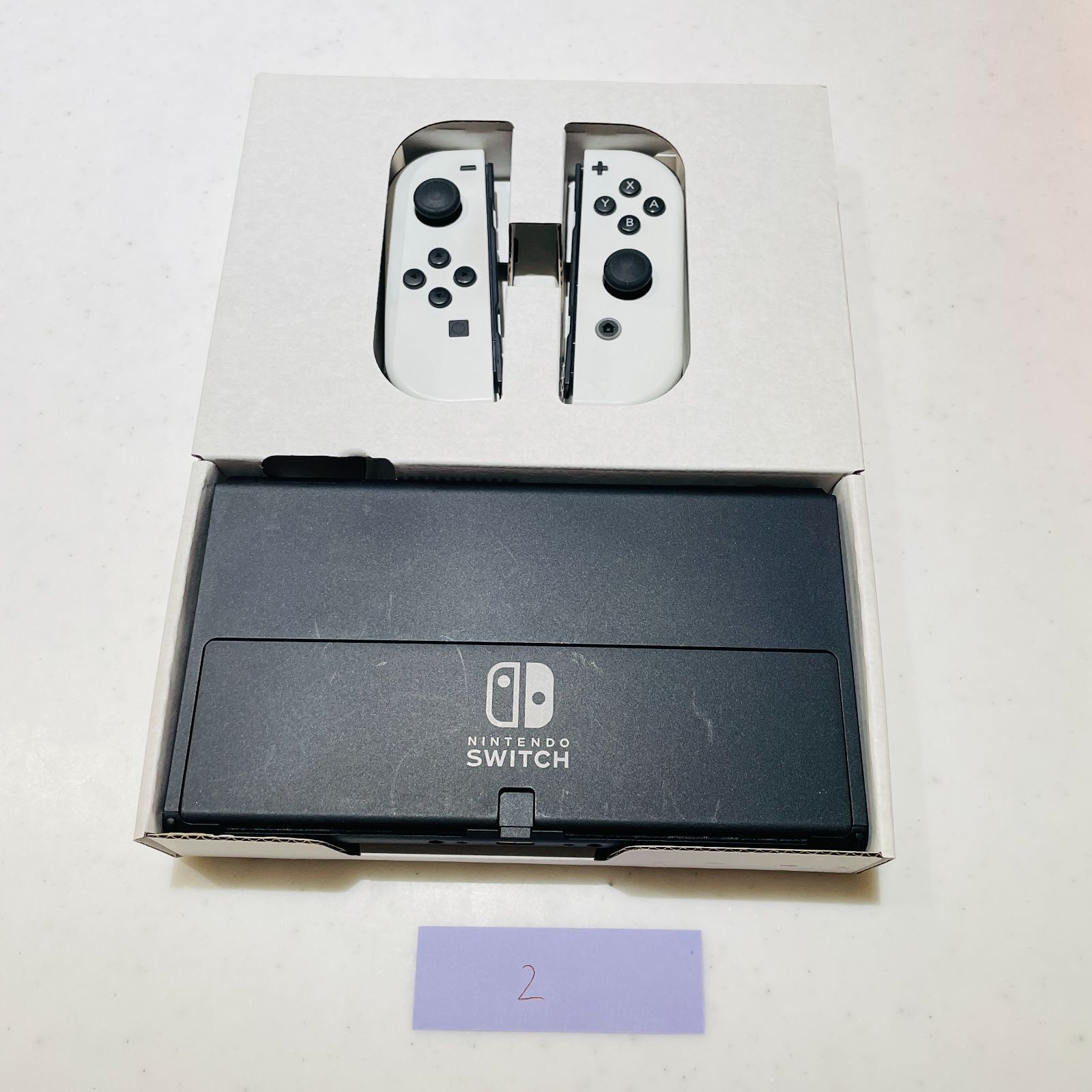 Switch 有機ELモデル ホワイト 動作良好 OLED 画面若干のスレあり 外箱