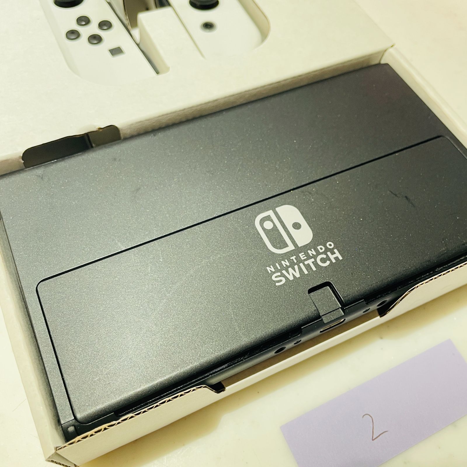 Switch 有機ELモデル ホワイト 動作良好 OLED 画面若干のスレあり 外箱