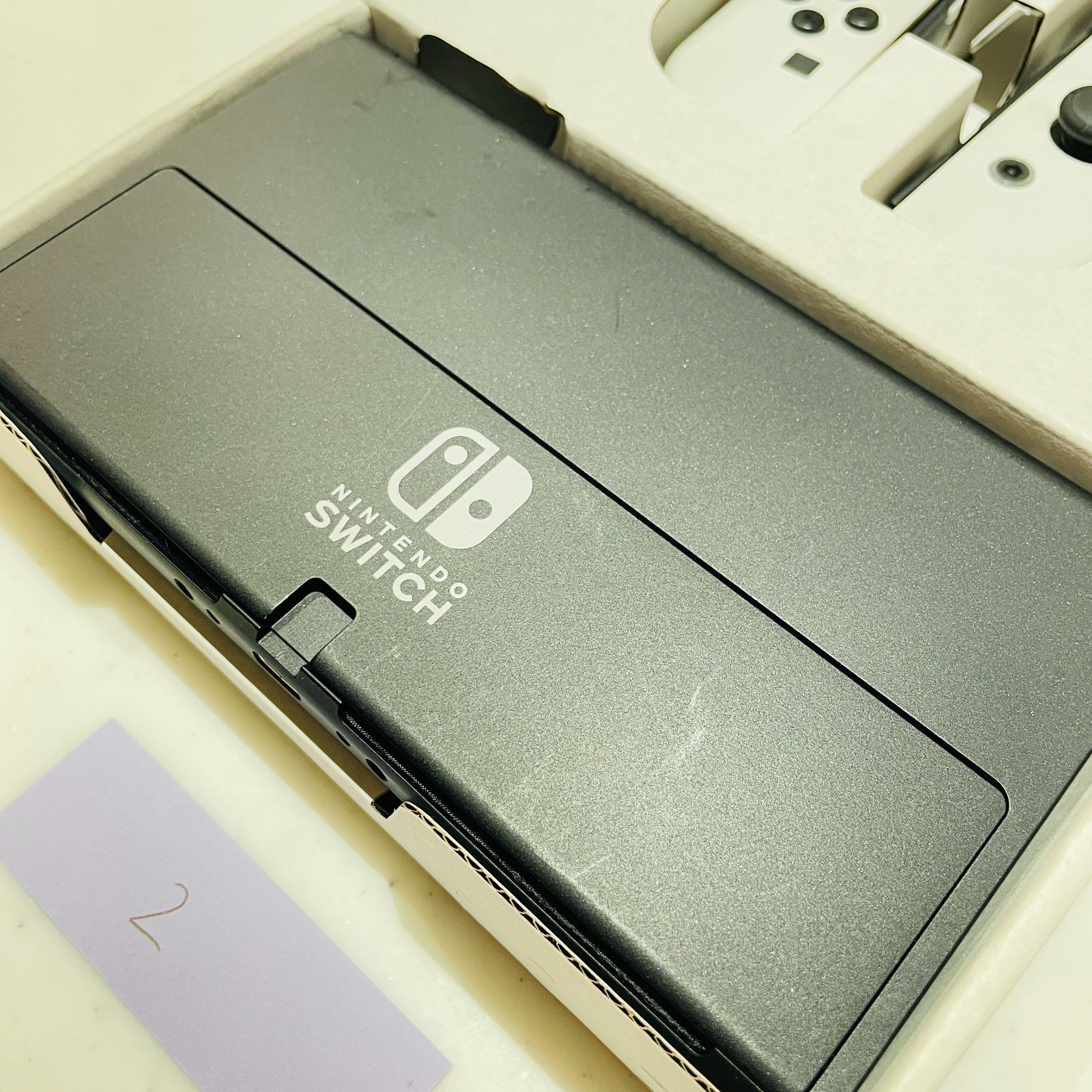 Switch 有機ELモデル ホワイト 動作良好 OLED 画面若干のスレあり 外箱