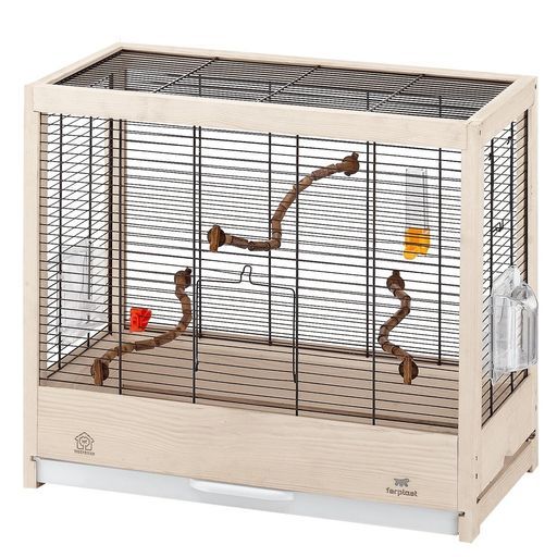 ファープラスト鳥かごジュリエッタ4GIULIETTABLACK木製鳥篭ゲージフルセットカナリア、インコ小型鳥用
