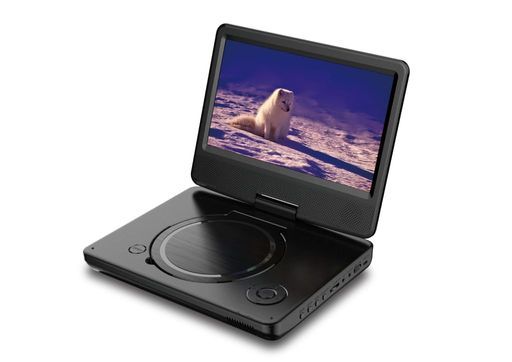 アグレクション9インチDVDプレーヤーSU-PD09充電バッテリー搭載3電源対応SD/USB再生対応AV出力端子搭載レジューム再生可能首振り