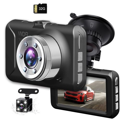 小型ドライブレコーダー前後2カメラ車載ドラレコ小型ドラレコ1296P使用しているのはSONY製イメージセンサー3インチ液晶画面HD画