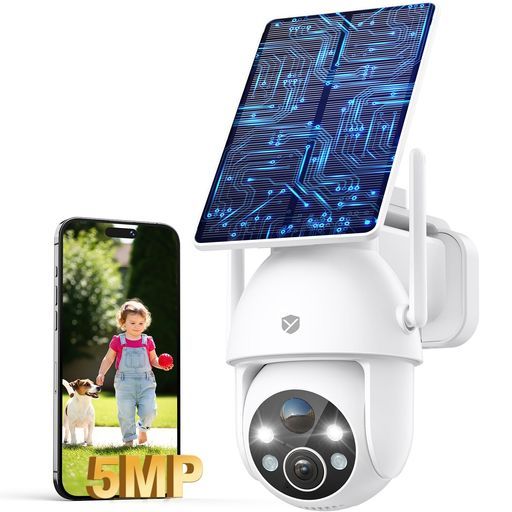【5MP進化一体&分離両用型】防犯カメラ屋外ソーラー500万画素左右355°上下90°首振り監視カメラ屋外そーらー夜間カラー撮影配線