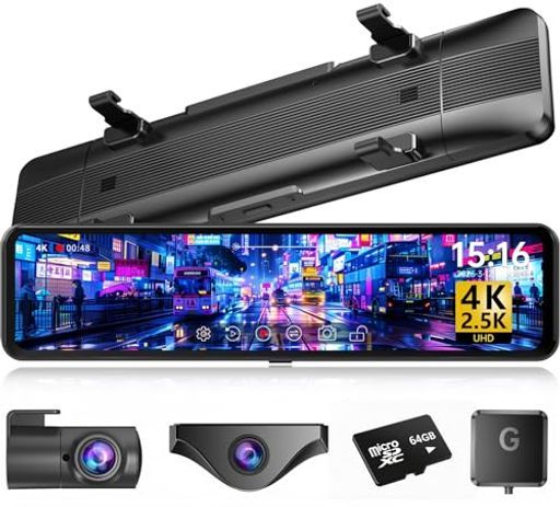 Changerドライブレコーダーミラー型分離【前方4K/後方2.5K&11インチ分離型】ズーム機能フロントカメラ分離式GPS搭載Type-C電源上