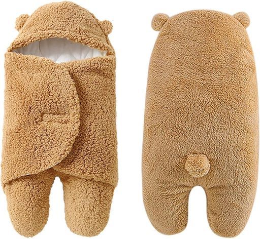 [MOONMN]ベビーおくるみ赤ちゃん新生児ベビー服ベビー寝袋出掛け見た目は可愛い冬着ぐるみ抱っこ布団足付き出産祝い防寒暖かい柔