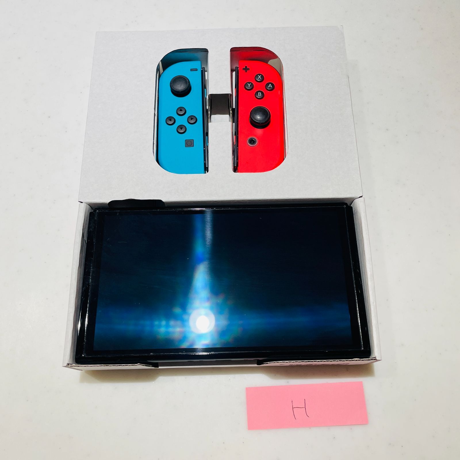 美品 Switch 有機ELモデル ネオン 液晶無傷 動作良好 OLED 付属品完備