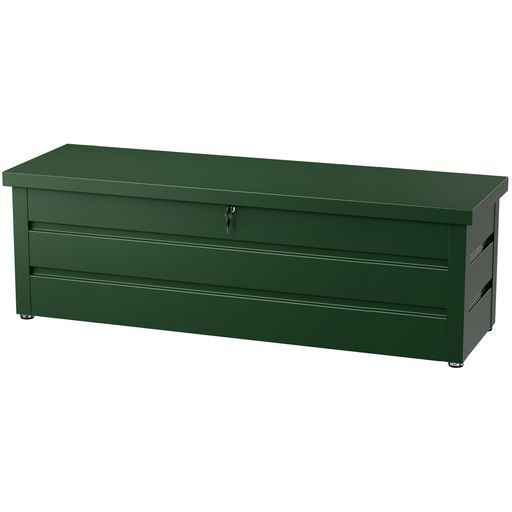 GangMei物置屋外収納ガーデンベンチベンチストッカースチール製幅172x奥行53.7x高さ52cm天板耐荷重100kg鍵付き525L大容量グリー