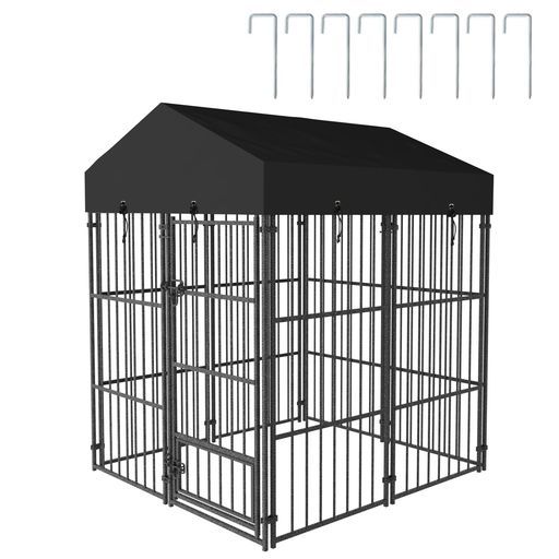 BingoPaw鶏小屋屋外雨よけ扉付き犬小屋大型犬ケージ大きいテント屋根付き日よけ室内ドッグハウスサークル中型犬小型犬頑丈ペット