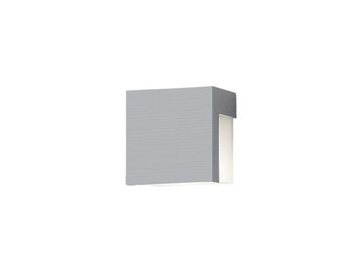 パナソニック(Panasonic)表札灯LED電球4.3W1灯壁直付型防雨型LED電球交換型電球色シルバーメタリック/乳白幅125x奥行85x高さ125m