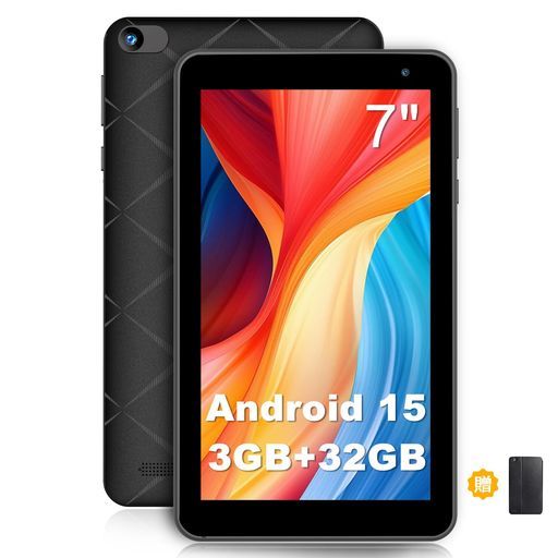 PRITOMプリトムタブレット7インチWi-FiモデルAndroid153GB+32GBIPSディスプレイ5GHzWi-Fi6電子書籍漫画データ閲覧ケース付きGPS