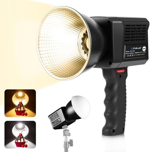 PULUZ撮影用ライトLEDビデオライト60WCOB定常光小型2500-6500K二色温調整高演色CRI95+手持ち対応充電式ビデオライト60W照明撮影L 7,507円
