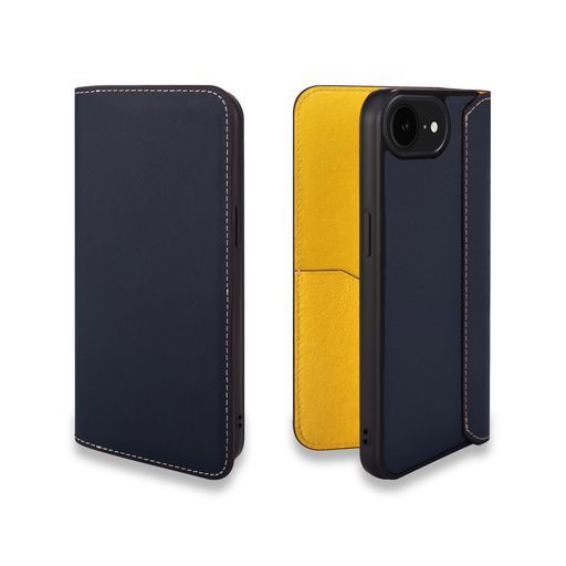 COGUREスマホケースiPhone16e用手帳型ケースダイアリーケース本革スムースレザーカード入れABS&TPU衝撃保護ケース磁石なしギフト