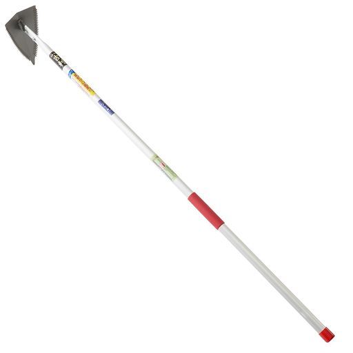 吉利ギザ付三角ホーアルミ柄付240mmアルミ製で軽量畑に家庭菜園に農業雑草除草草取り草削り土寄せ掘り起こし根切り筋蒔き土慣ら