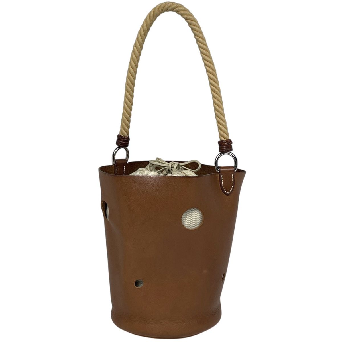 エルメス HERMES マンジョワールPM ショルダーバッグ バレニア ブラウン □I レディース 【中古】