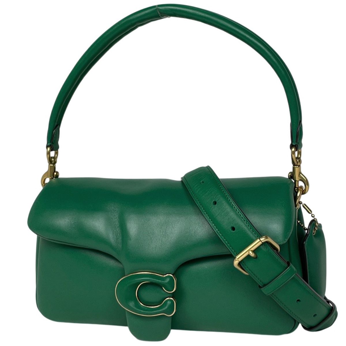 コーチ COACH ピロー タビー 26 2WAY レザー グリーン C0772 レディース 【中古】