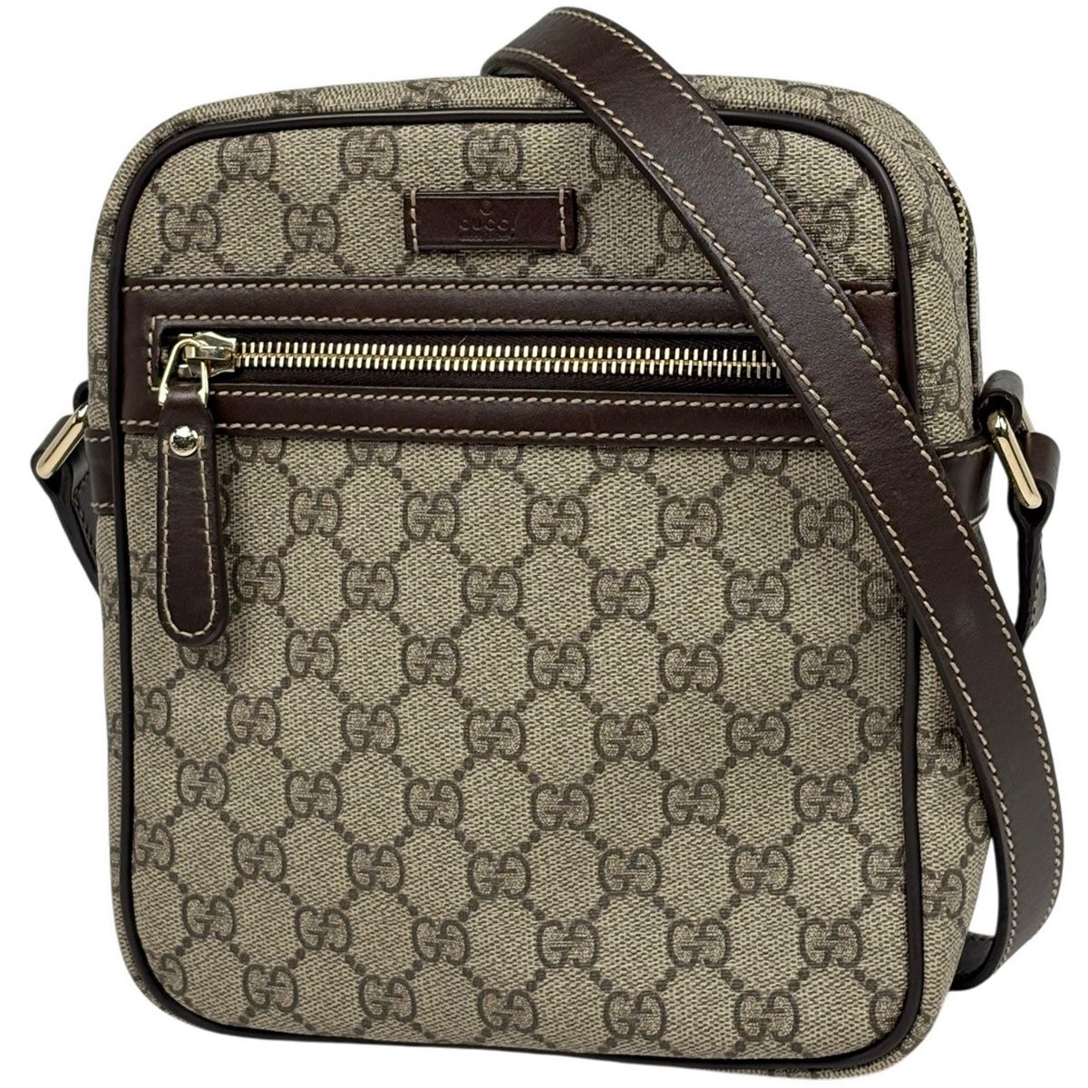 グッチ GUCCI GG柄 ショルダーバッグ コーティングキャンバス ブラウン 233268 レディース 【中古】
