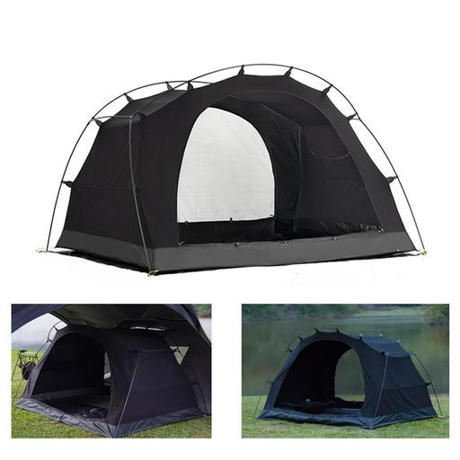 3FULGEARJIACHONG16-2.0トンネルテント16m2防水4000+通気大型2m高さ70Dナイロン日除け六つ天窓6~10人用煙突穴付きメッシュ窓自立
