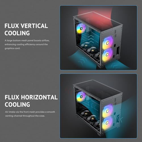 ANTEC PCケース FLUX M ブラック フロントにメッシュパネルを採用、左サイドに強化ガラスパネルを搭載したコンパクトな冷却型ミニタワーPCケース Antec FLUX M Compact Micro ATX Casekk b495ff37