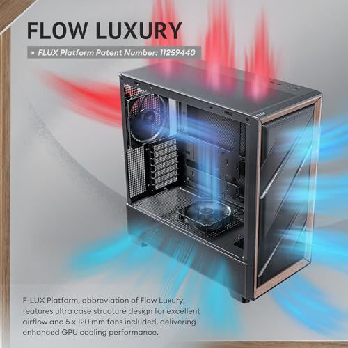 ANTEC FLUXシリーズ FLUX SE 吸音素材と本物の木材を使用した静音タイプのミドルタワーPCケースkk b765cb80