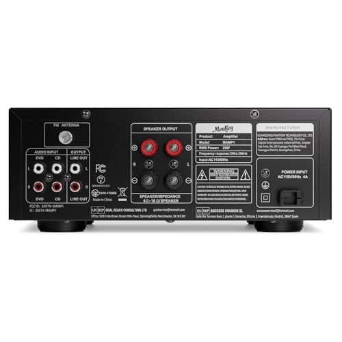 Moukey パワーアンプ システム マイクミキサー 220W Bluetooth対応 デュアルチャンネルサウンドオーディオステレオレシーバー モニタリング/USB、SD、AUX、MIC IN/エコー、ラジオ、LCD-ホームシアターエンターテ 98295997