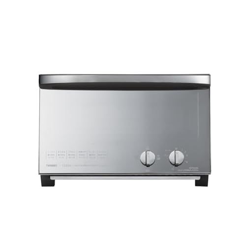 TWINBIRD(ツインバード) トースター オーブントースター 4枚焼き ピザ丸々入る広さ 1200W 15分タイマー 出力切替4段階 ミラーガラス 掃除しやすい スタイリッシュ ブラック TS-D047Bkk 7e563fc6