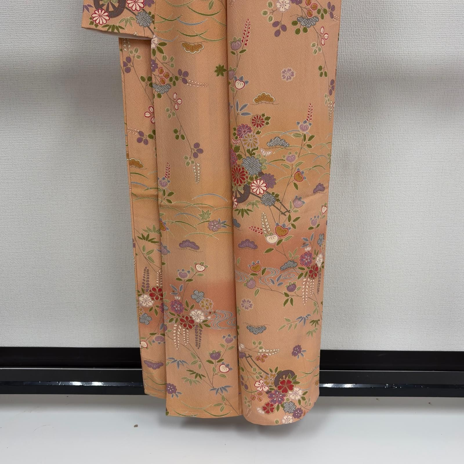 小紋 単衣 縮緬 近江屋 花柄の可愛い染め 正絹 着物 MK-8912 - メルカリ