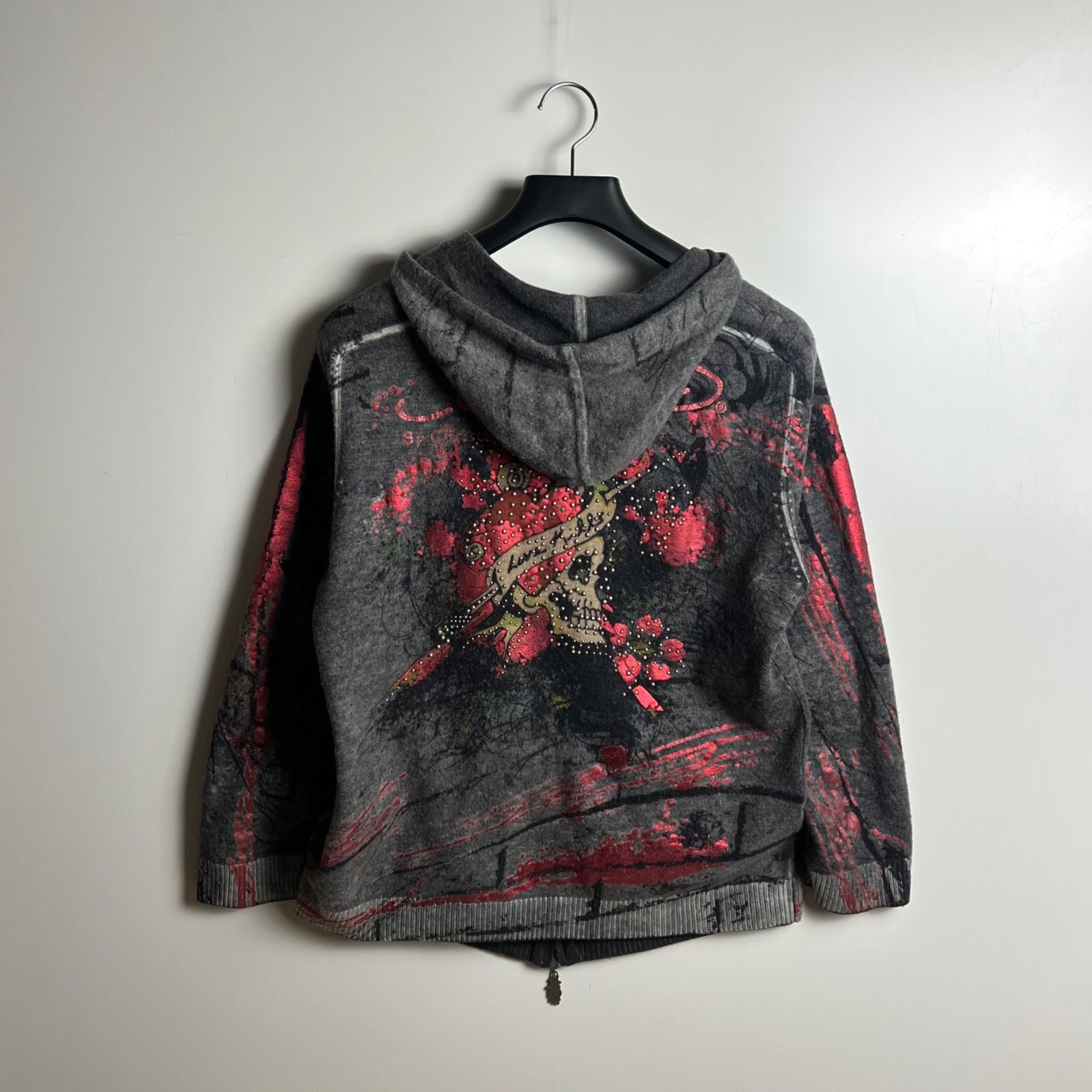 Ed Hardy by Christian Audigier 00s y2k archive studs skull wool