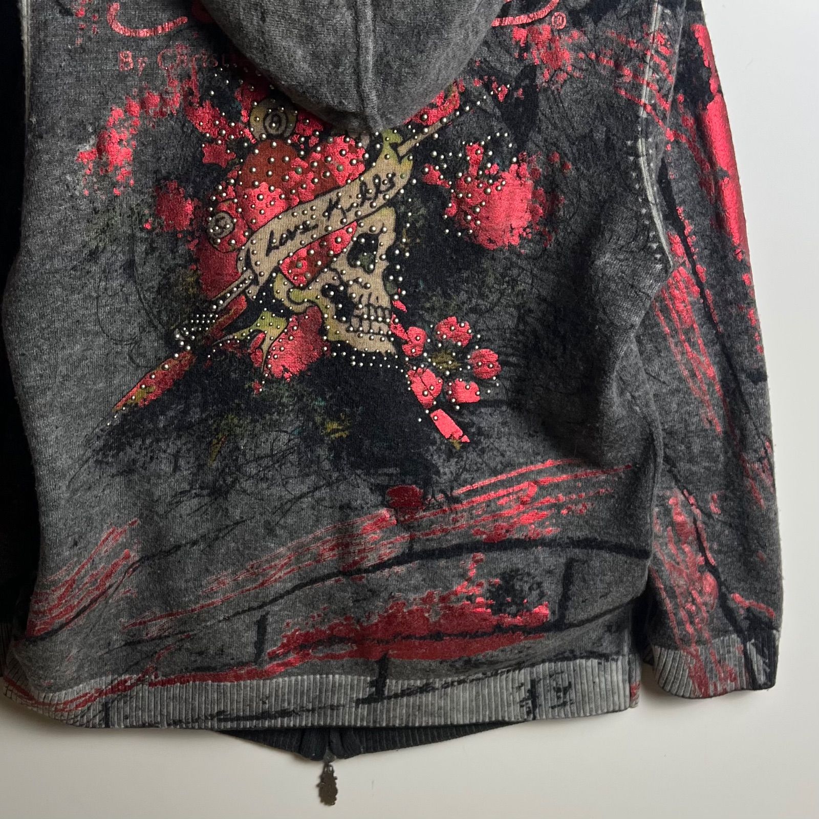 Ed Hardy by Christian Audigier 00s y2k archive studs skull wool