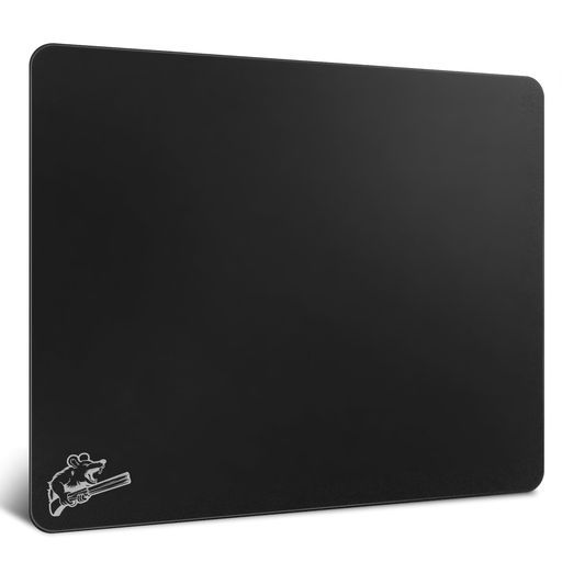 SIROOLAC2.0ガラス製ゲーミングマウスパッドFPS向け2.6mm極薄全面シリコンカバーエッチング加工全新なシューティング体験(ブラッ