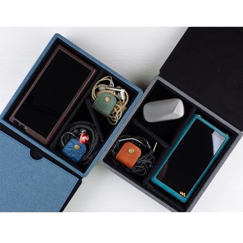キャリングケース イヤホン 収納 FiiO iBasso Sony Shanling HiBy Cayin Astell&Kern Questyle Earphone 用、IEM イヤホン + デジタルオーディオプレーヤー用ハンドメイドアクリ bbc46692