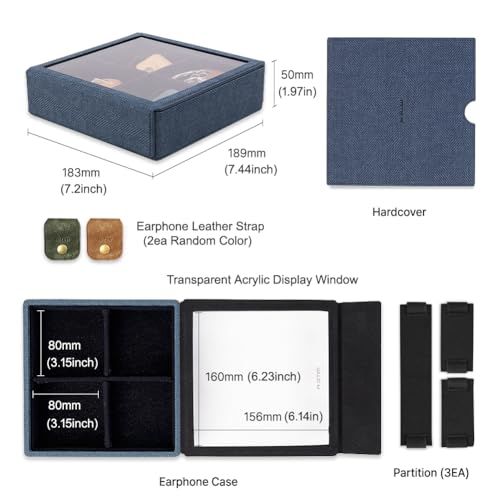 キャリングケース イヤホン 収納 FiiO iBasso Sony Shanling HiBy Cayin Astell&Kern Questyle Earphone 用、IEM イヤホン + デジタルオーディオプレーヤー用ハンドメイドアクリ bbc46692