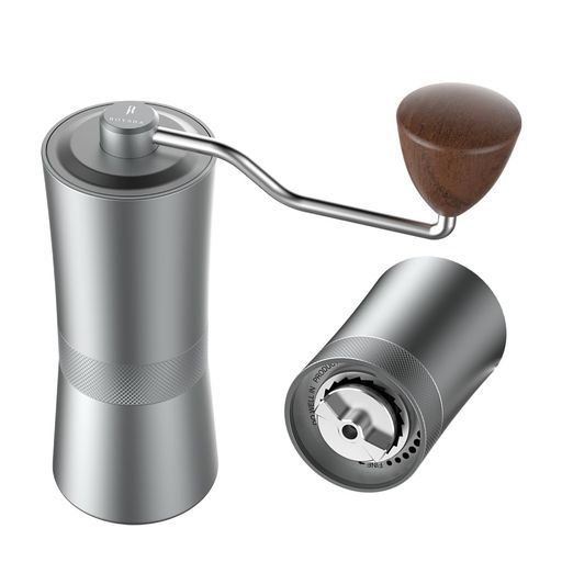 コーヒーミル手動手挽きコーヒーミルステンレス臼コーヒーグラインダー粗さ調整可能ブラシ付き軽量アウトドア持ち運びやすいお手