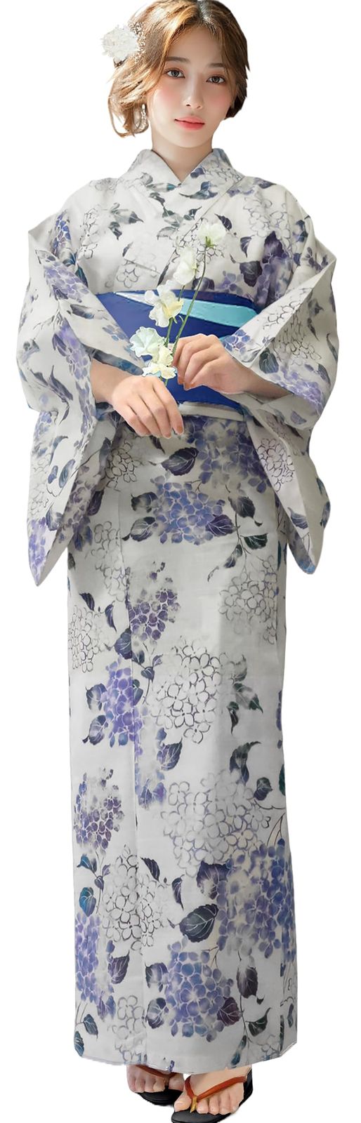 [Aletta domani] 浴衣 レディース 2点セット 浴衣帯 セット 半幅帯 リバーシブル 綿100％ 古典柄 花火大会e cbe35451
