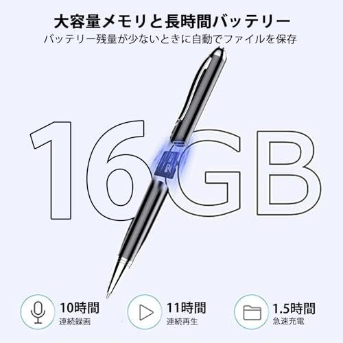 AI搭載 ボイスレコーダー ペン型 ICレコーダー 多機能レコーダー 自動文字起こし 同時翻訳（アプリ対応） AIモデル 189言語対応 高感度 小型 ワンタッチ録音 録音状態LED表示 替え芯5本 USB充電 PC連動 会議 講義 商談 学 768ea34e