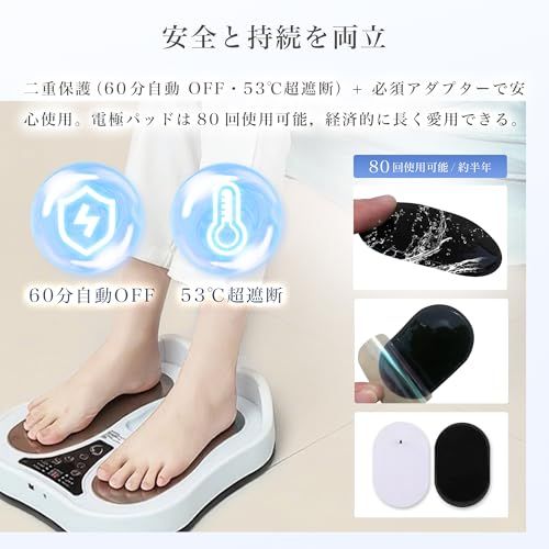 【コードレス&温熱】EMS 足裏 フットケア 足 脚 太もも ふくらはぎ 15モード 50段階強度 ストレッチボード 日本語説明付き 家庭用 コードレス使用可 ストレッチボード 疲れ足リラクゼーション 敬老の日 母の日 父の日 誕生日プレゼン 37f713b6
