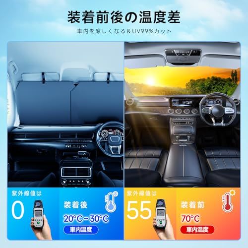 サンシェード 車 フロント用 軽自動車対応 日除け 自動伸縮式 収納不要 簡単取り付け 遮光・断熱・紫外線99%カット 多車種対応 車中泊/仮眠/プライバシー保護 幅76-143cm 高さ105cm調整可能e 6f1007fd サンシェード 車 フロント用 軽自動車対応 日除け 自動伸縮式 収納不要 簡単取り付け 遮光・断熱・紫外線99%カット 多車種対応 車中泊/仮眠/プライバシー保護 幅76-143cm 高さ105cm調整可能e 6f1007fd