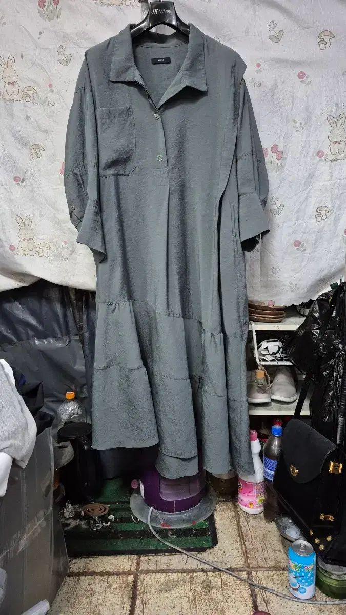 システムレーヨン（レーヨン類）ロングワンピース