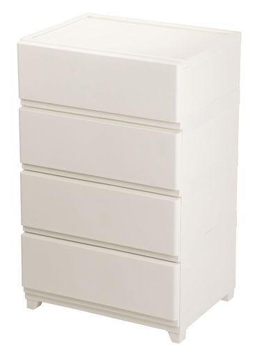 JEJアステージ(JEJAstage)収納チェスト壁付デコニーシーヴォワイド4段ホワイト日本製W54xD41.7xH86.1cm