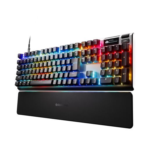 SteelSeriesラピッドタップラピッドトリガーゲーミングキーボード有線日本語配列防音設計磁気ホール効果センサーOmniPointスイッ