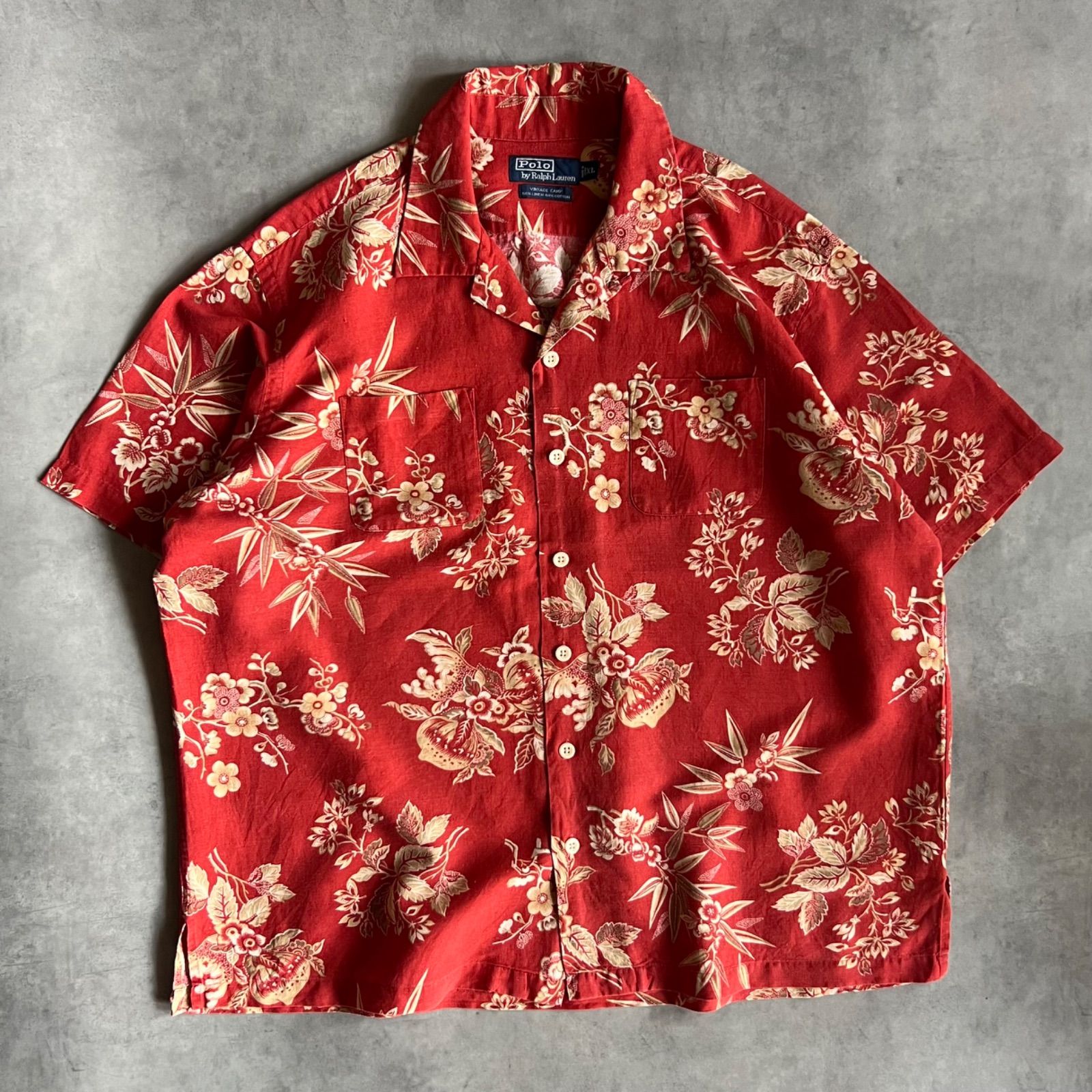Polo by Ralph Lauren VINTAGE CAMP open coller shirt ラルフ 開襟 アロハ