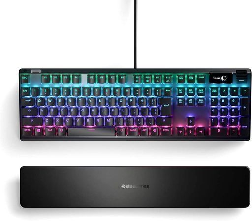 SteelSeriesラピッドトリガー搭載ゲーミングキーボード有線日本語配列磁気ホール効果センサーOmniPointスイッチ有機ELディスプレ