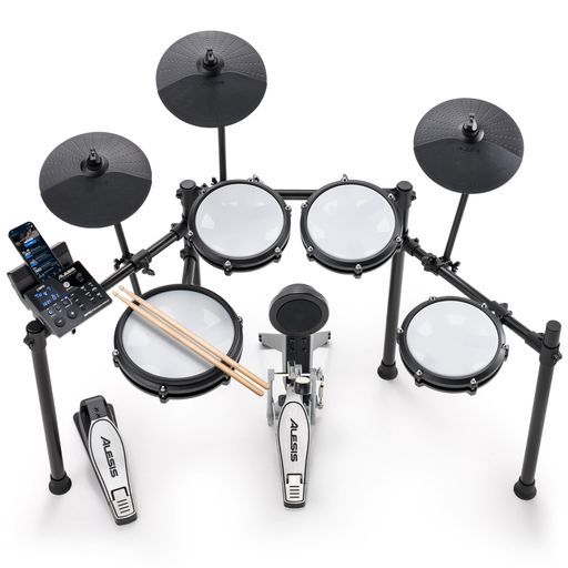 Alesis電子ドラムセット静音メッシュパッド折りたたみ式10インチスネアBluetoothUSBMIDI440以上のサウンドドラムスティック練習D