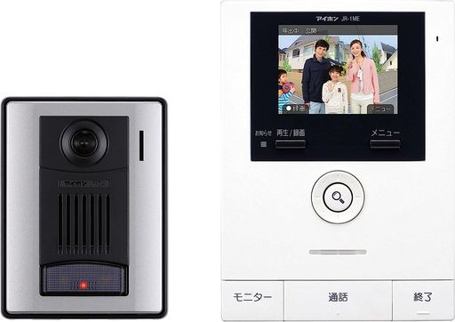 アイホンテレビドアホンROCOワイド録画電源直結式録画機能付スリムデザインJRS-1AE-T