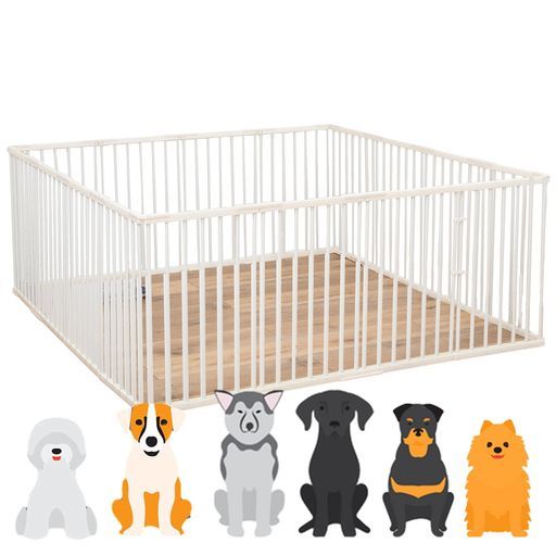Aoikoyペットサークル犬サークルケージフェンスペット柵173x173x70cm猫用犬用ウサギ用ドア付き扉付きペットメッシュケージゲージ