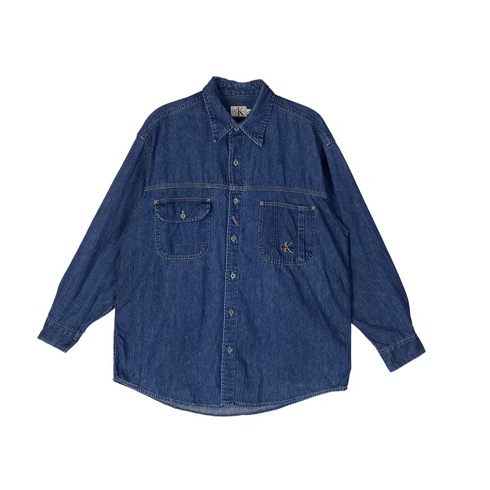 206 Calvin Klein カルバン・クライン デニムシャツ (L)