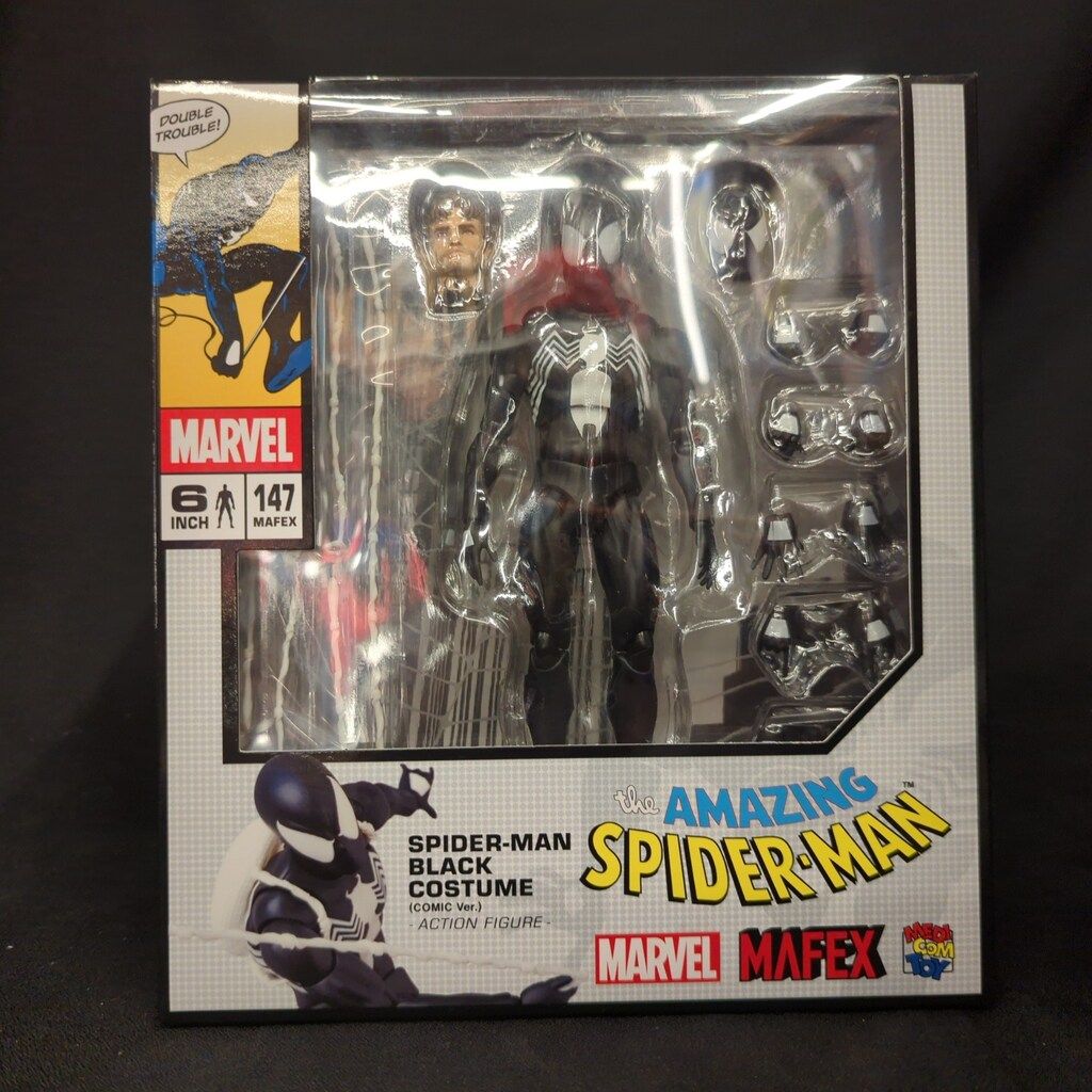 メディコム トイ MAFEX SPIDER MAN / BLACK COSTUME (COMIC VER) 147