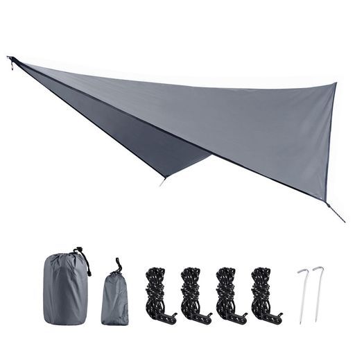 TRIWONDER Tarp Awning Waterproof Lightweight Ground Sheet Solo Tarp Camping Tent Picnic Mat Fly Sheet Sun Shelter with Storage Bag (G