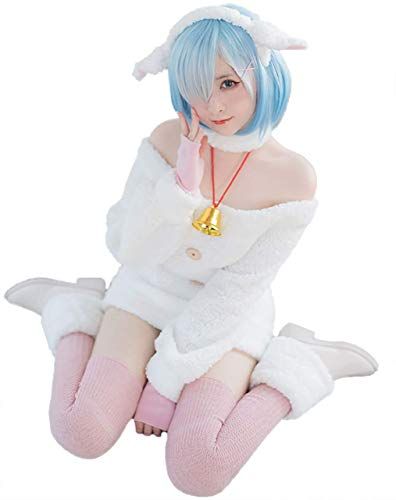 [milky time] ウィッグ付き Re:ゼロから始める異世界生活 リゼロ レム コスプレ ハロウィン 羊 おおかみと七匹の子ヤギ (レム,子ヤギ)pms f566382e