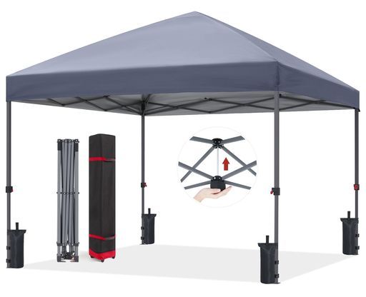 ABCCANOPYタープテント2.5mx2.5m3mx3m大型ワンタッチテントタープテントワンタッチ3段階調節シルバーコーティングUVカット遮光耐