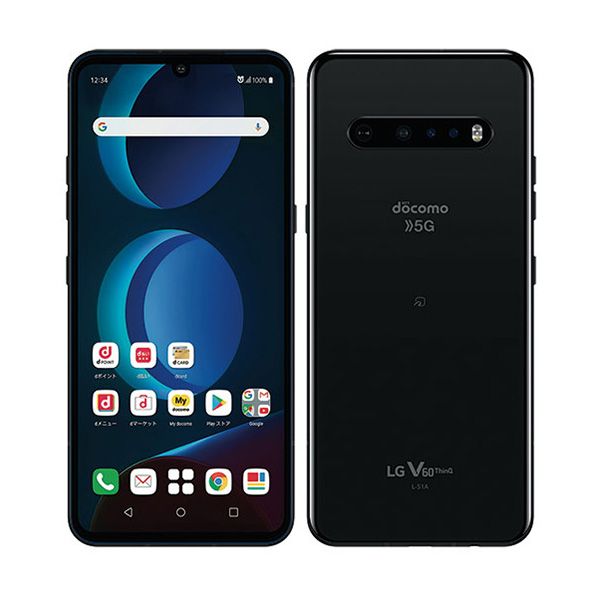 【未使用】L-51A LG V60 ThinQ 5G The Black SIMフリー 本体 ドコモ スマホ【送料無料】 l51abk10mtm